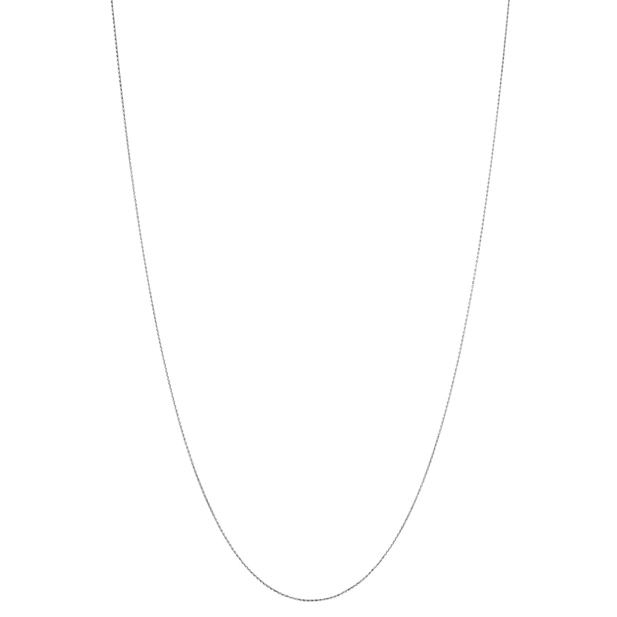 White Gold 0.85 mm Diamond-Cut Wheat Chain, 24